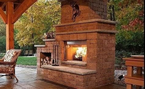 outside fireplace