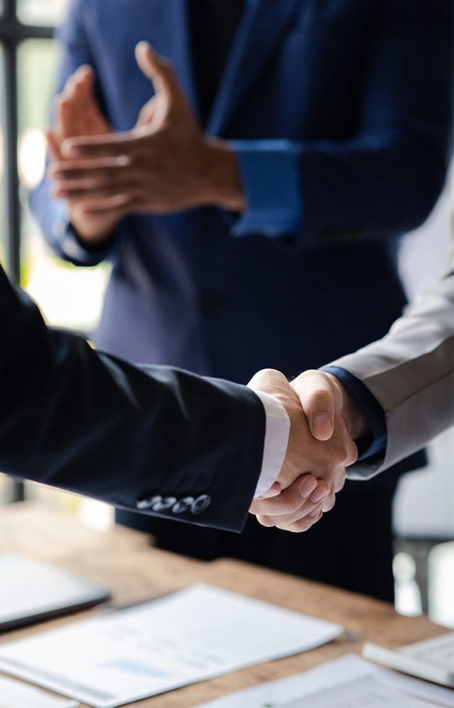 Business Hands Shaking - Portrait
