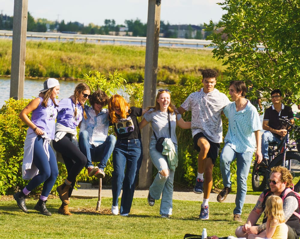 Chestermere Youth dancing in John Peake Park