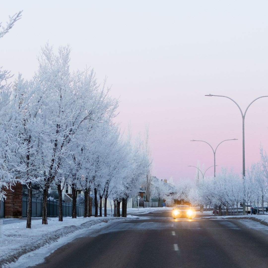 Chestermere Road - Traffic - Snow