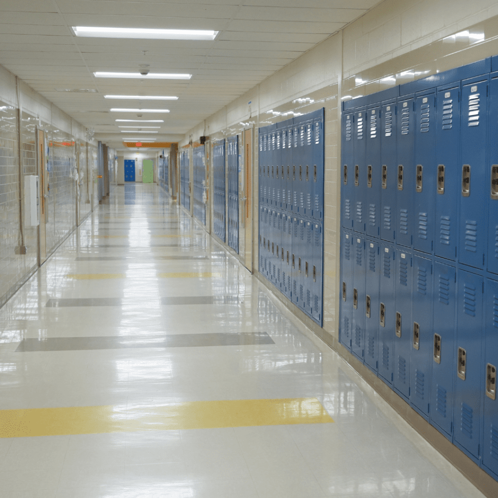 A school hallway